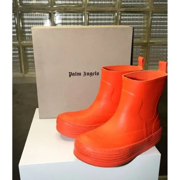 Palm Angels Rubber Snow Boots Orange Size 41 Women's with Box